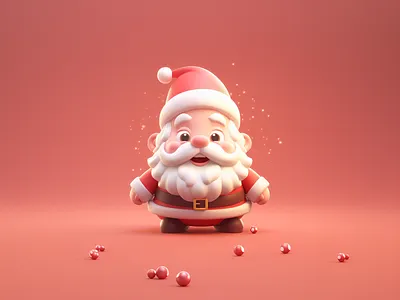 santa 3d 2024 3d graphic design newyear santa