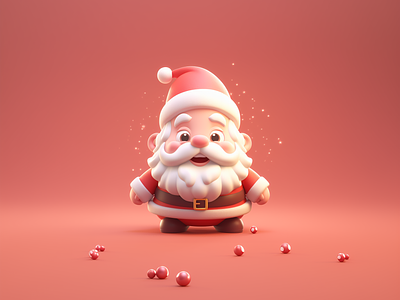 santa 3d 2024 3d graphic design newyear santa