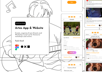 ARTES App & Website UX Case Study mobileapp ui ux website wireframes