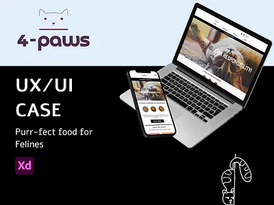 4-Paws UX/UI Case Study casestudy mobileapp responsivewebsite ui ux uxdesign website wireframes