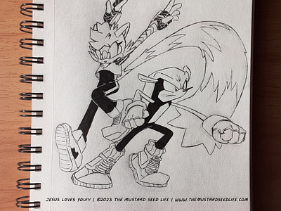 Don’t tangle with Tangle & Mighty! cartoon character characters fan art fanart finetip inks jesus loves you!!! mighty mighty the armadillo sketchbook sonic sonic the hedgehog tangle tangle the lemur tangle x mighty the mustard seed life traditional
