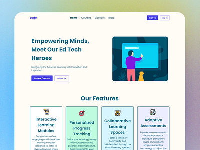 ED-Tech-based digital learning solutions website ui
