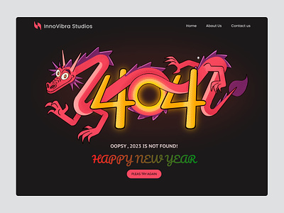 404 Error Page 404 404 ui 404page app clean daily ui design error graphic design happy new year il illustration new year not found ui ui ux uiux ux web web design