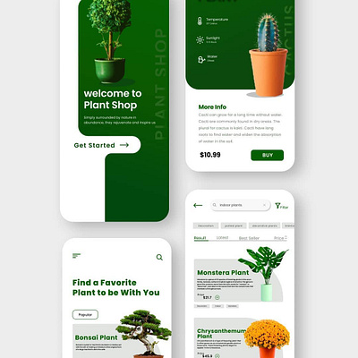 PlantShop - Plant buying app design🌱 design mobile mobileapp plant plantshop shop ui uiux