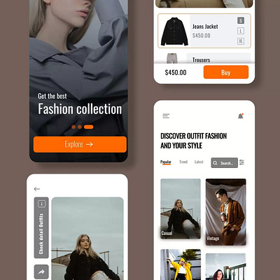 Fashion app design🧥 ecomerce fashion mobile mobileapp ui uiux