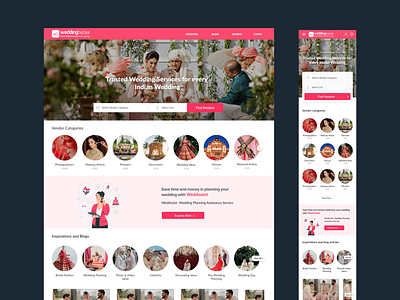 Wedding Bazaar by matrimony product homepage design branding colour palette ui ux ux writing visual design visual hierarchy