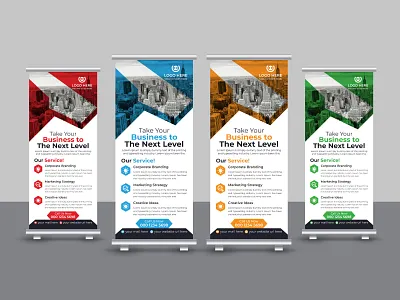Corporate Business Marketing Roll Up Banner Design advertisement banner branding business corporate creative design display graphic design marketing modern pop up banner presentation print template pull up banner retractable banner roll up roll up banner stationery x banner