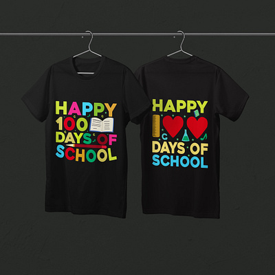 100 Days Of The School T-shirt Design school kids school lover t shirt united