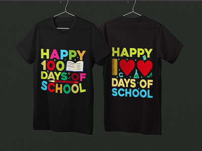 100 Days Of The School T-shirt Design school kids school lover t shirt united