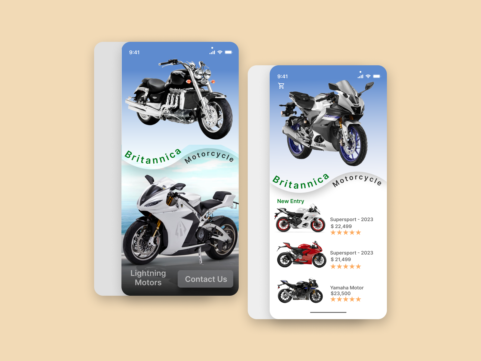 Motorcycle App Design by Design Delight on Dribbble