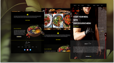 L'Gran Restaurant website ui design