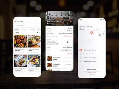 Restaurant app ui design