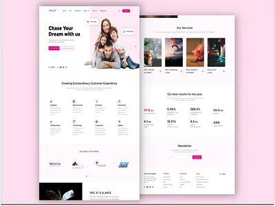 Banking website landing page ui design animation figma ui ui design