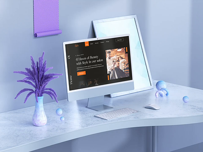 Barber Salon Website Design barber shop branding clean clean design concept ecommerce website landing page shop spa ui uiux user interface ux webdesign website website design