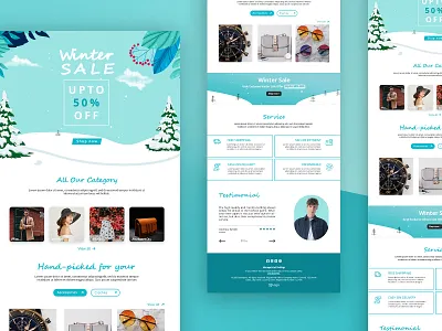Winter Fashion Email Newsletter abdulhsaimon discount e newsletter email design email marketing email newsletter email template enewsletter landing marketing snow template ui uiux web design winter e newsletter winter email winter email newsletter winter enewsletter winter sale
