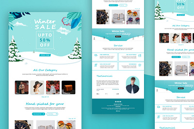 Winter Fashion Email Newsletter abdulhsaimon discount e newsletter email design email marketing email newsletter email template enewsletter landing marketing snow template ui uiux web design winter e newsletter winter email winter email newsletter winter enewsletter winter sale