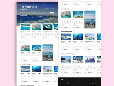 Flight booking landing page design