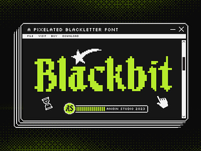 Blackbit Pixelated Fonts 8bit classic design display font free font freebies game game font pixel pixel font pixelated retro typeface typography vintage