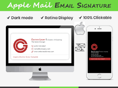 APPLE MAIL EMAIL SIGNATURE animation canva design email signature gif graphic design logo photoshop vector