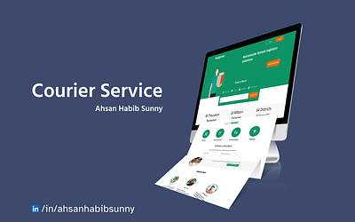 Courier Service - Ahsan Habib Sunny ahsan ahsnahabibsunny app ui branding courier design mockup ui ui ux website