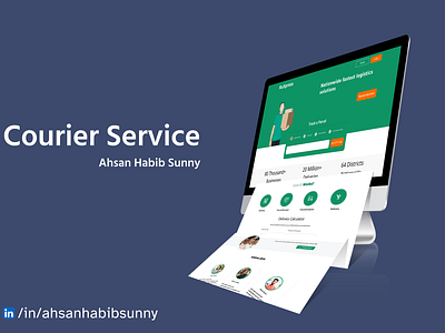 Courier Service - Ahsan Habib Sunny ahsan ahsnahabibsunny app ui branding courier design mockup ui ui ux website