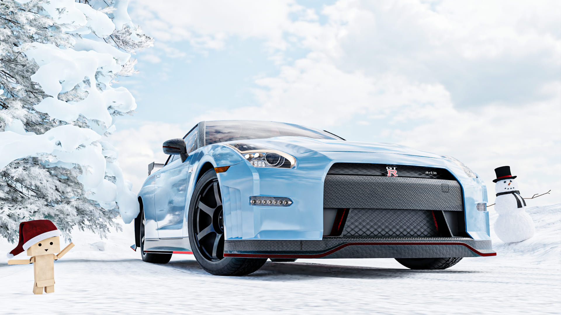 Nissan GT-R 3D artwork 3d animation artwork blender realtime