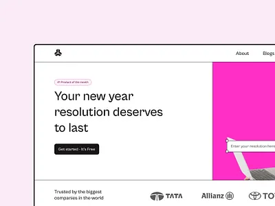 Landing Page - Header Section UI design landing page marketing page product design saas typography ui ux
