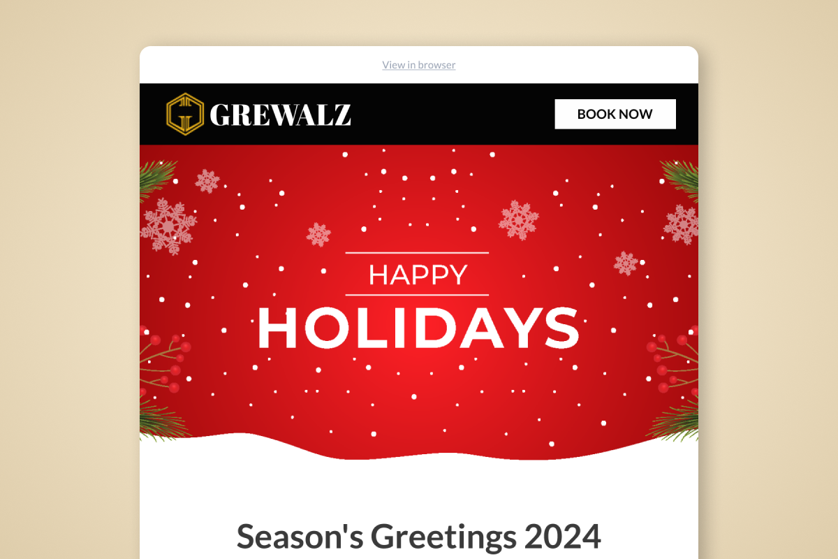 Grewalz - Season's Greetings Email Design art campaign campaign design creative design email marketing emailer graphic design mailer marketing marketing campaign newsletter ui ux visual art visual design
