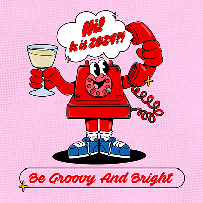 Happy New Year branding cartooncharacter character design graphic design illustration logo mascot ui vector