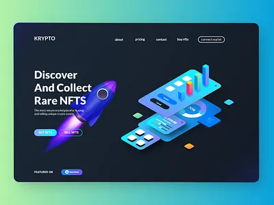 Blockchain Web 3 Design 3d branding graphic design ui