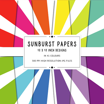 Sunburst Design Digital Pattern in 41 Colours background branding design digital paper digital pattern graphic design illustration pattern