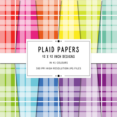Plaid Digital Pattern in 41 Colours background design digital paper digital pattern graphic design illustration pattern