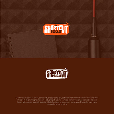 The shortcut podcast - Logo brand identity branding creative visuals design dynamic design geometric background graphic design illustration logo logo podcast podcast logo stylized s typography