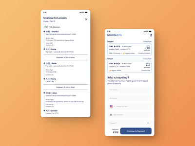 Flight Booking App - Flight Details and Checkout Pages checkout page flight details graphic design ui