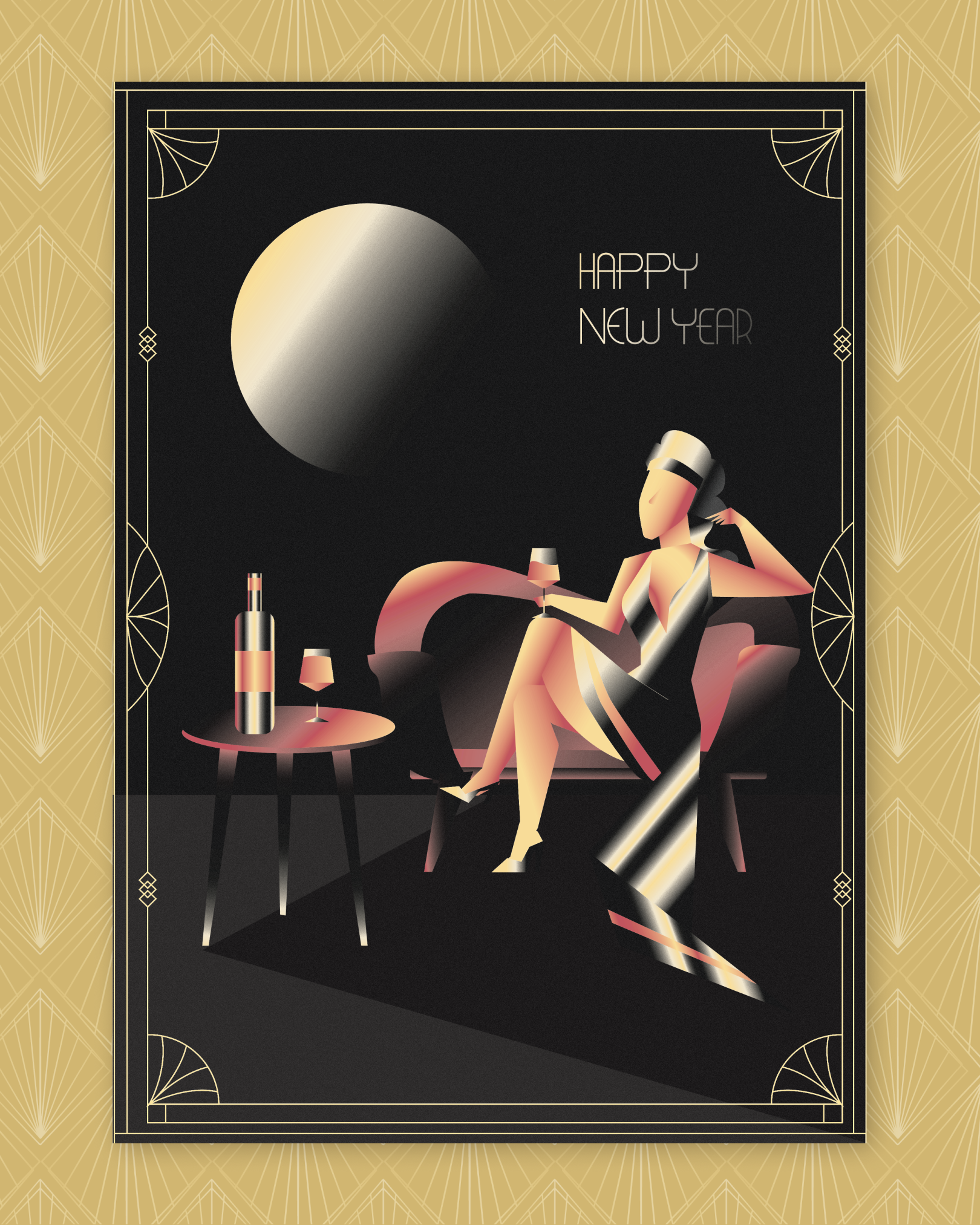 Example of Custom Art Deco Illustrations For Brands