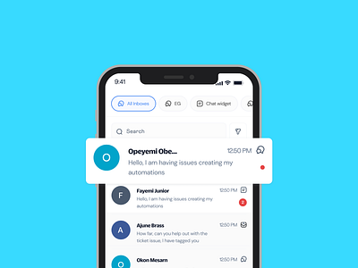 B2B mobile messaging reply system design product design ui uiux ux