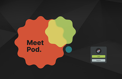 MeetPod branding community graphic design meetup ui ux