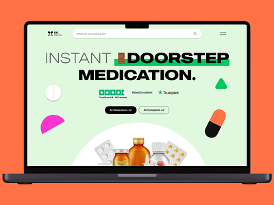 Re-Design Website | De. Medz bold drugs medica medical medication medicin minimal redesign ui ux web website website new