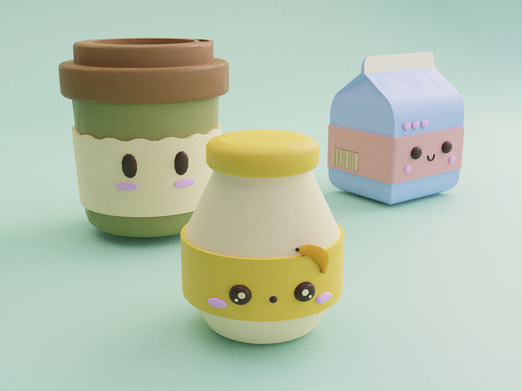 Drinks - 3D Modeling in Blender by TRANG NGOC HIEN on Dribbble