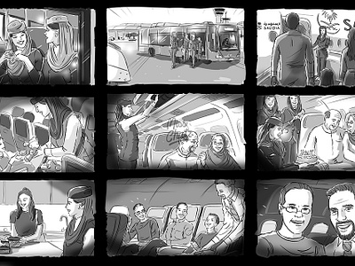 Saudia Journey Storyboard ad airline arab arabia attendant film flight gcc gulf mena middle east movie saudia