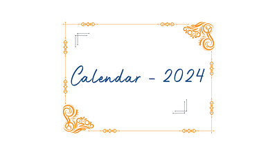 Calendar Design 2024 calendar magazine new year poster print design text