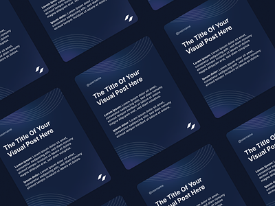 Social Media Post - Deep Blue Space branding