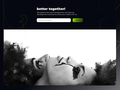 Production Photography Landing Page - Better Together blackandwhite contact us illustration info landing page