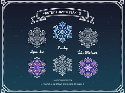 DA Tutorial challenge: Winter flower flakes artwork clipart flora flower flowerdesign free graphic graphicresources iris lineart logo pansy plant snow snowdrop snowflakes snowflower viola winter winterflower