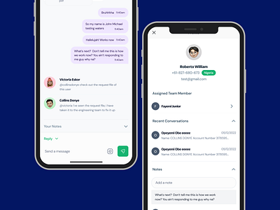 Profile and messaging set design product design ui uiux ux