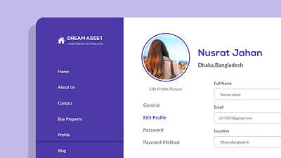 Daily UI- 006 ( user profile) daily ui ui user experience user interface user profile ux
