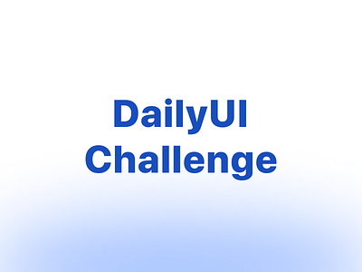 DailyUI Challenge dailyui