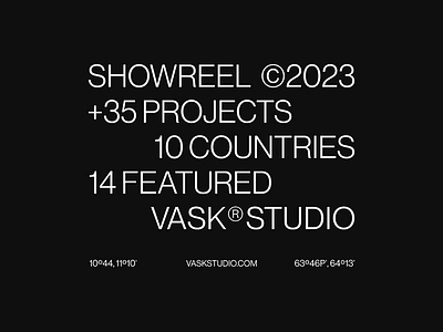 Showreel 2023 — VASK® Studio brand branding brands collection identity logo logo design logos showreel startups visual identity