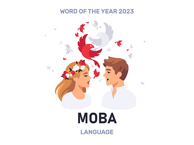 Word of the year 2023 - Мóва / Language belarus belarusian language daily flat icon illustration vector word