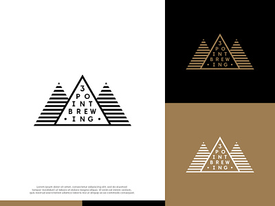 Three Point Brewing - Logo beer brewing logo logodesign minimalist newyears triangle